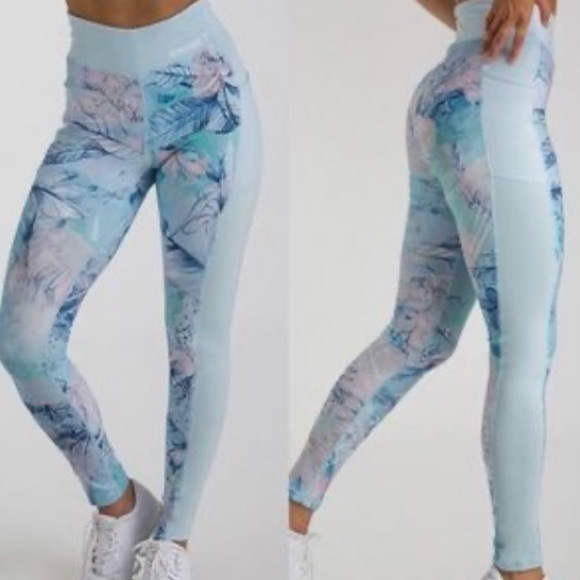 gym shark legging efflorescent blue size small - Picture 4 of 10